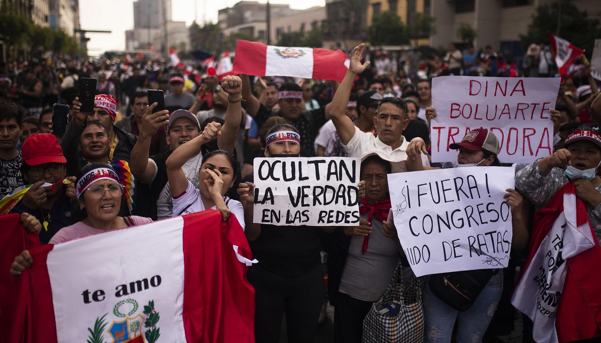 Protestas Autogolpe Perú - 1